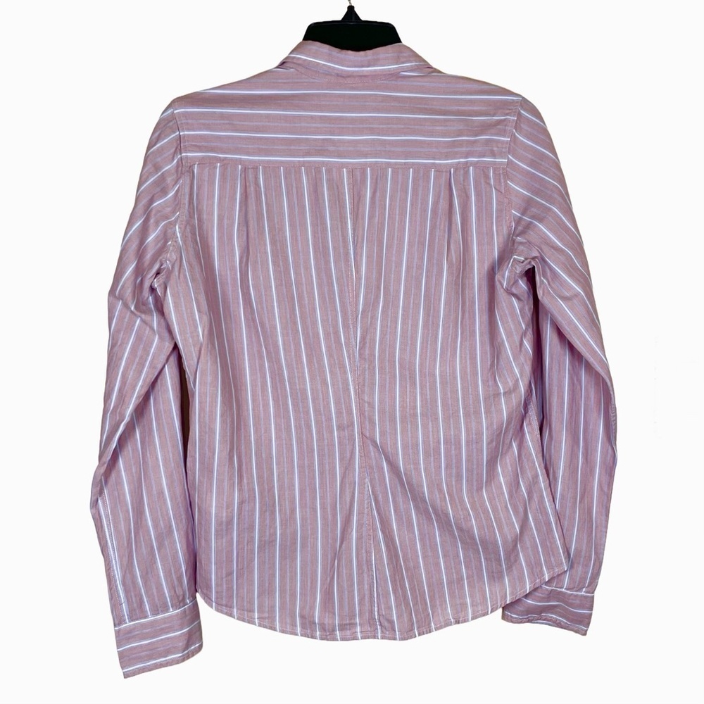 Frank & Eileen Barry Button Down Shirt Small Pink Blue Stripe - Picture 2 of 6